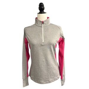 NWT‎ FootJoy Sport Mid Layer Heather Grey Berry Golf Pullover Women's Size Small